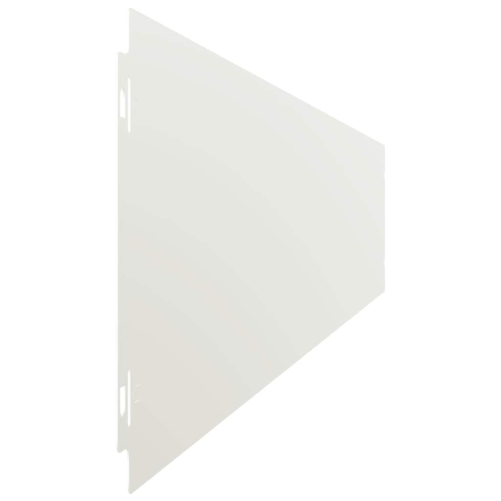 Bordure per Prato 50 pz Bianche Acciaio Laminato a Freddo