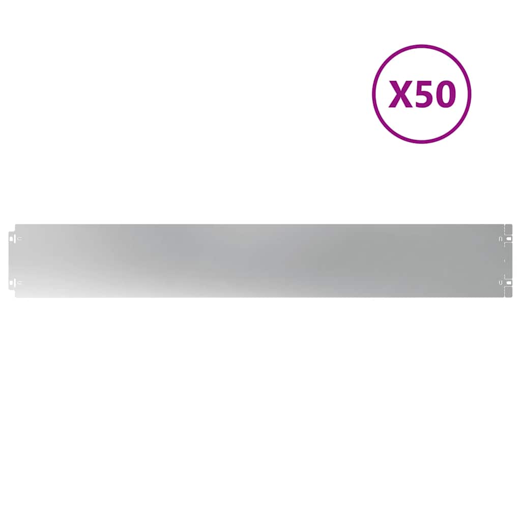 Bordure per Prato 50 pz 15x103 cm Acciaio Zincato