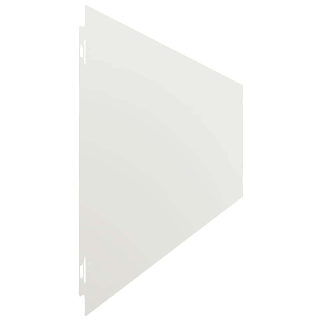 Bordure per Prato 10 pz Bianche Acciaio Laminato a Freddo