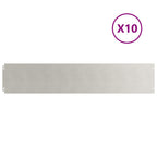 Bordure per Prato 10 pz 20x103 cm Acciaio Inossidabile