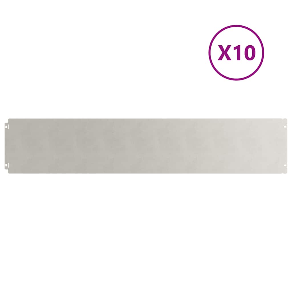 Bordure per Prato 10 pz 20x103 cm Acciaio Inossidabile