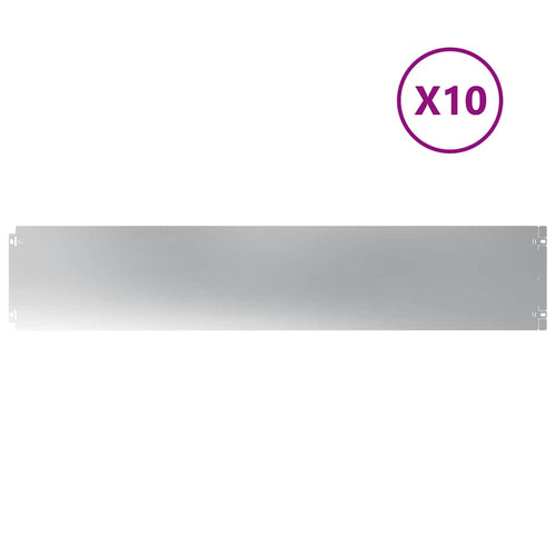 Bordure per Prato 10 pz 20x103 cm Acciaio Zincato