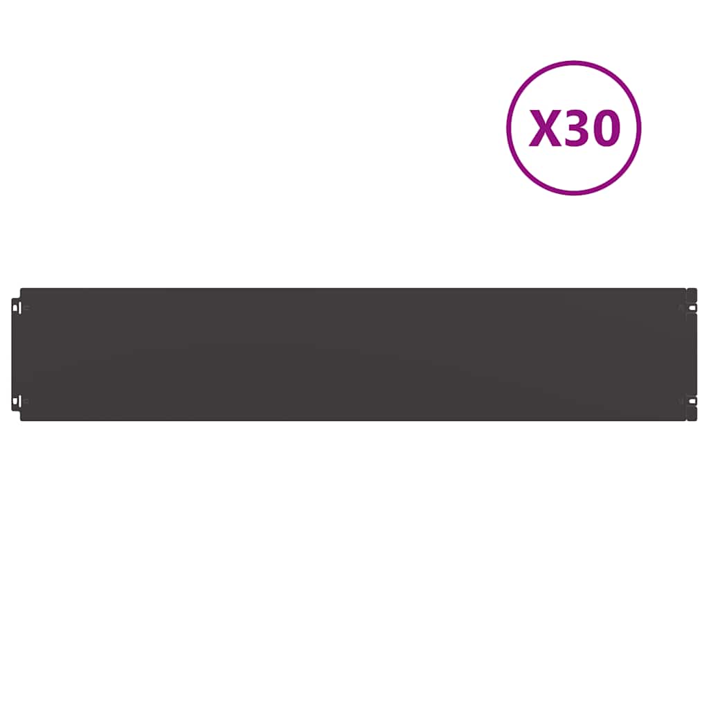 Bordure per Prato 30 pz Nere Acciaio Laminato a Freddo