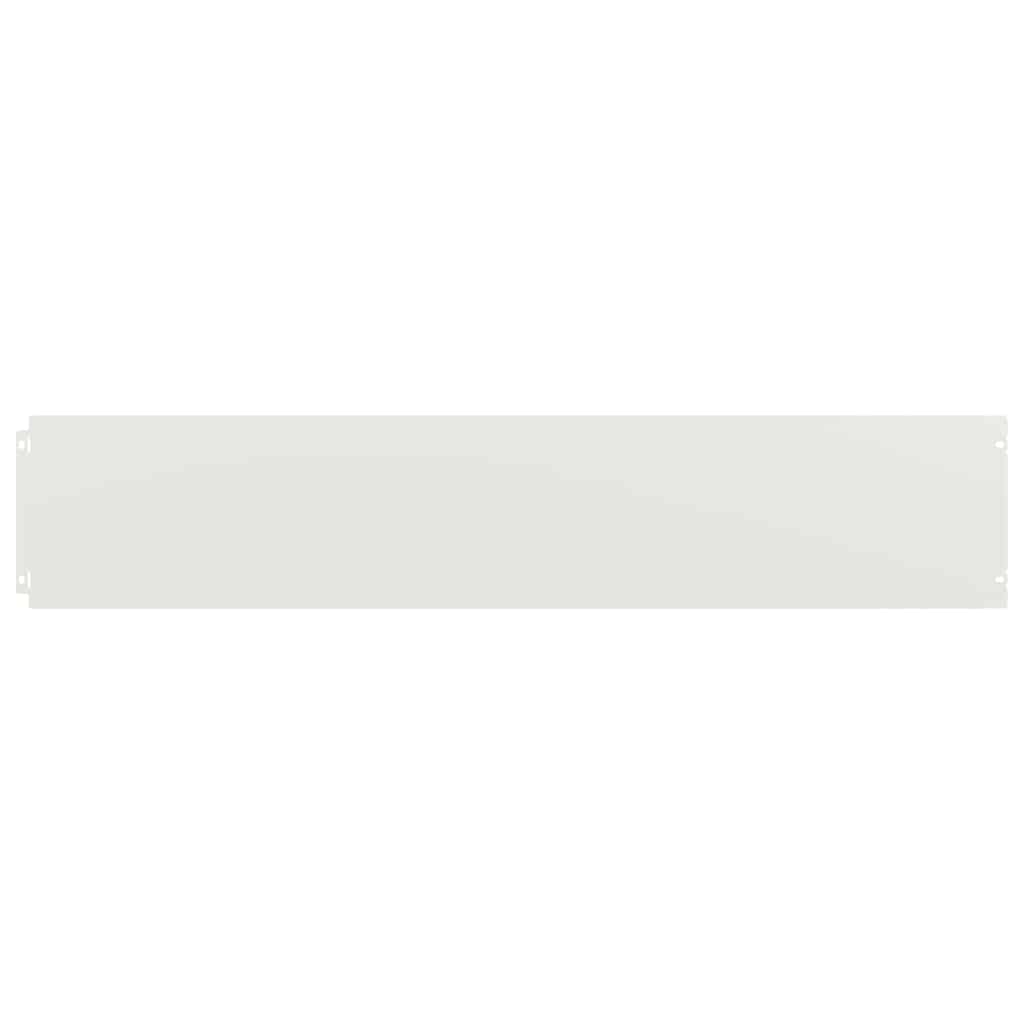 Bordure per Prato 30 pz Bianche Acciaio Laminato a Freddo 20x103 cm