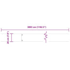 Bordure per Prato 30 pz Bianche Acciaio Laminato a Freddo 20x103 cm