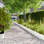 Bordure per Prato 30 pz Bianche Acciaio Laminato a Freddo 20x103 cm