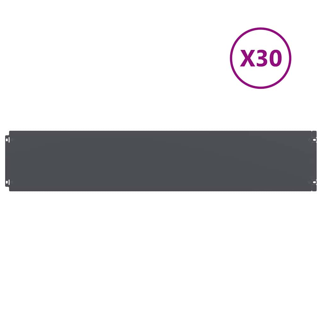 Bordure per Prato 30 pz Antracite Acciaio Laminato a Freddo