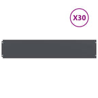 Bordure per Prato 30 pz Antracite Acciaio Laminato a Freddo