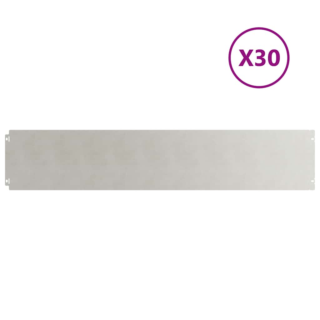 Bordure per Prato 30 pz 20x103 cm Acciaio Inossidabile