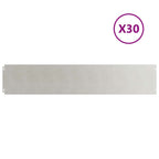 Bordure per Prato 30 pz 20x103 cm Acciaio Inossidabile