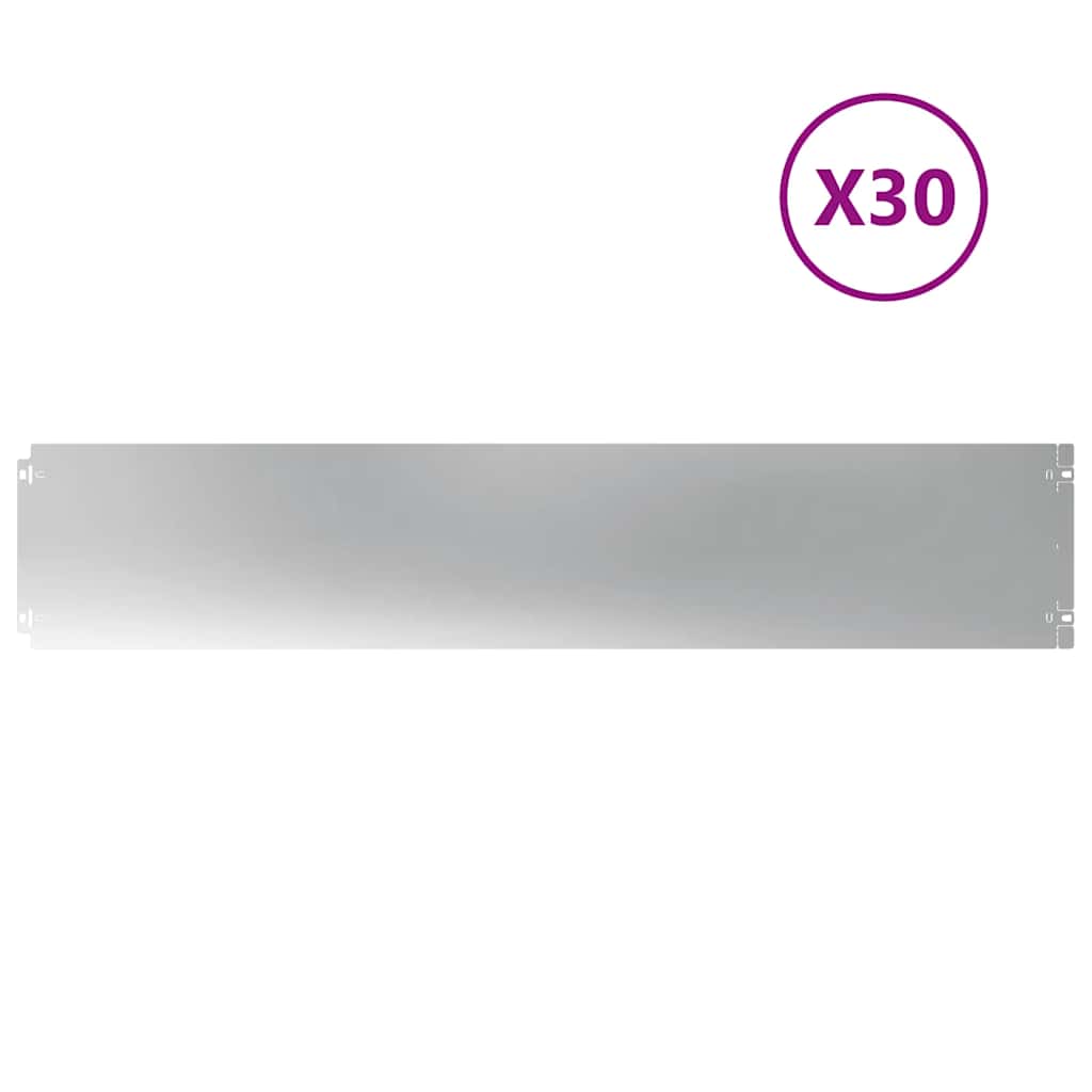 Bordure per Prato 30 pz 20x103 cm Acciaio Zincato