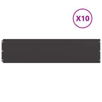 Bordure per Prato 10 pz Nere in Acciaio Laminato a Freddo