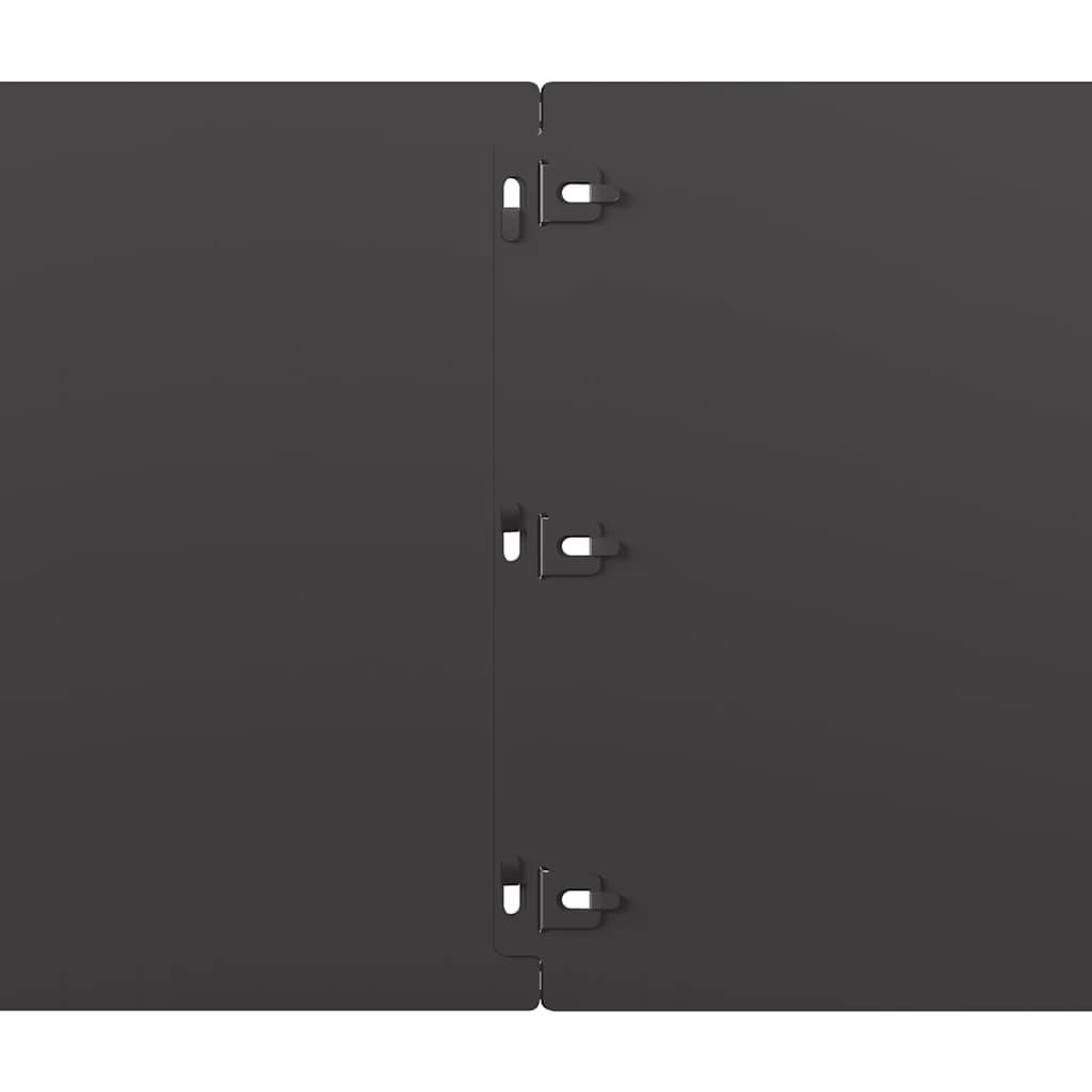 Bordure per Prato 10 pz Nere in Acciaio Laminato a Freddo