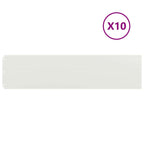 Bordure per Prato 10 pz Bianche Acciaio Laminato a Freddo 25x103 cm