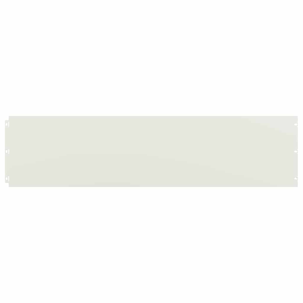 Bordure per Prato 10 pz Bianche Acciaio Laminato a Freddo 25x103 cm