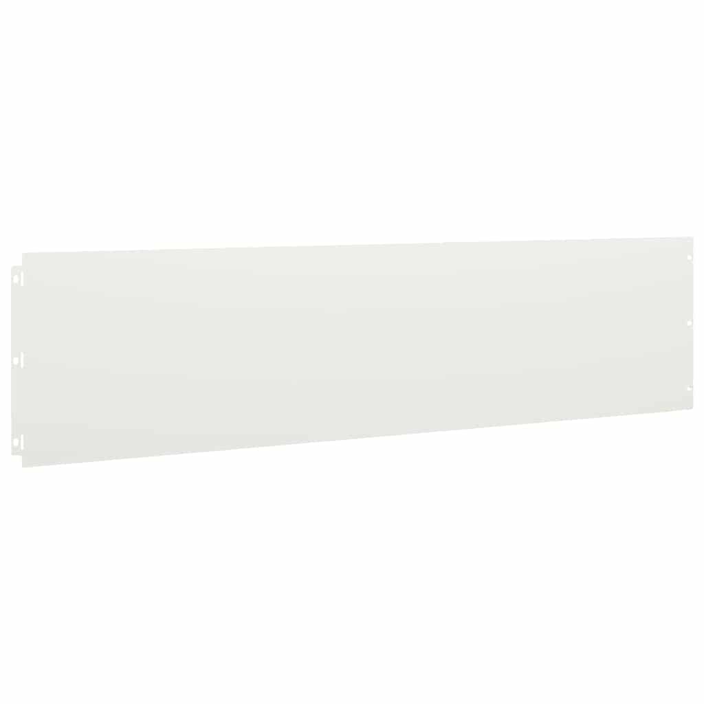 Bordure per Prato 10 pz Bianche Acciaio Laminato a Freddo 25x103 cm