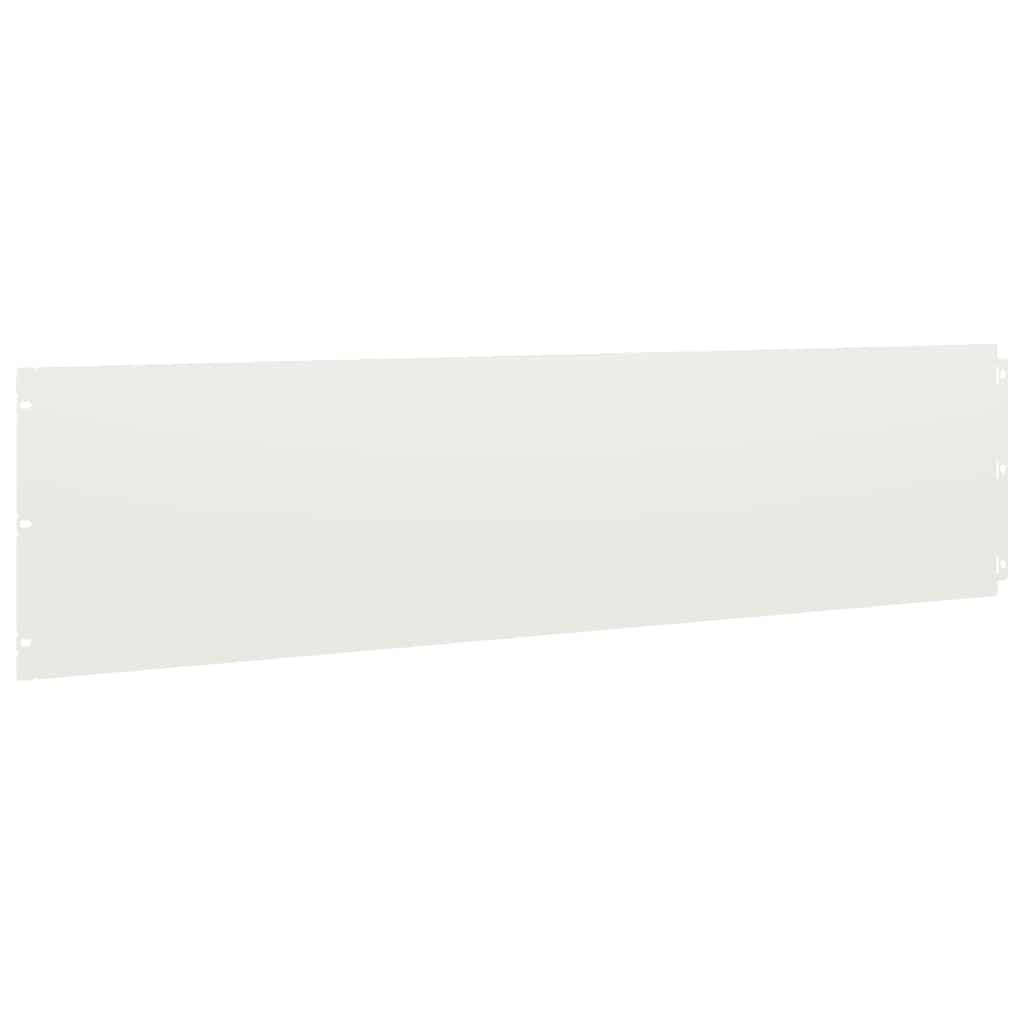 Bordure per Prato 10 pz Bianche Acciaio Laminato a Freddo 25x103 cm
