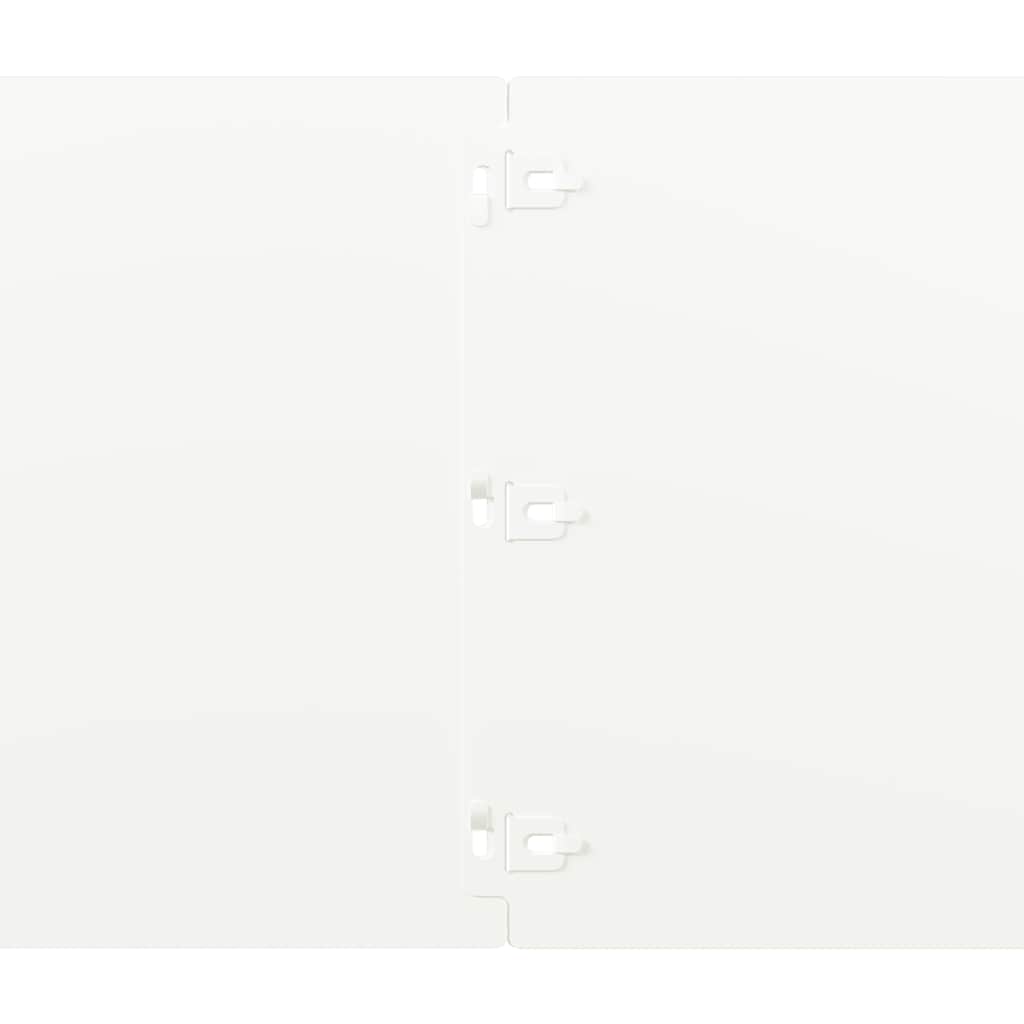 Bordure per Prato 10 pz Bianche Acciaio Laminato a Freddo 25x103 cm