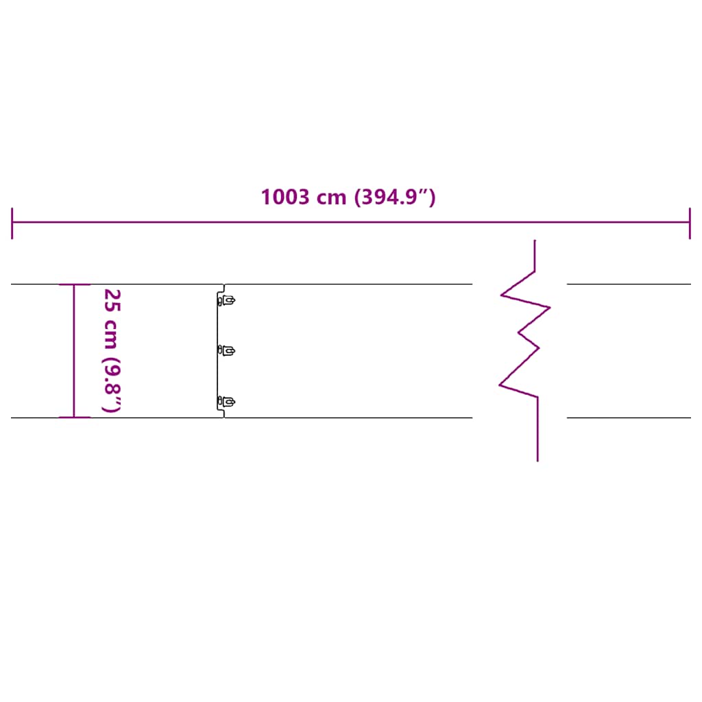 Bordure per Prato 10 pz Bianche Acciaio Laminato a Freddo 25x103 cm