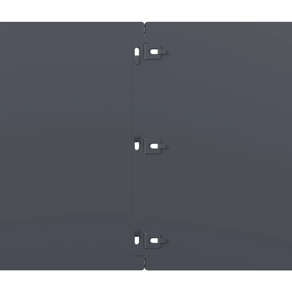 Bordure per Prato 10 pz Antracite Acciaio Laminato a Freddo