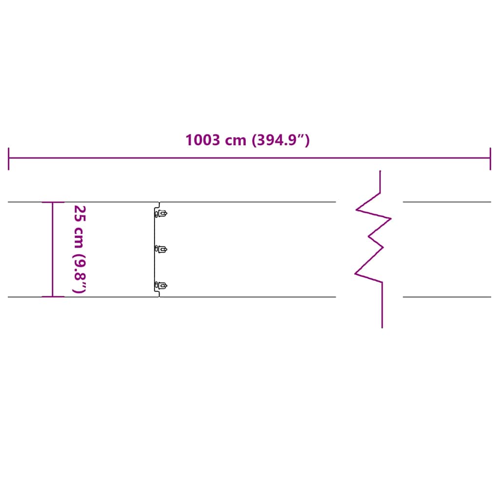 Bordure per Prato 10 pz Antracite Acciaio Laminato a Freddo