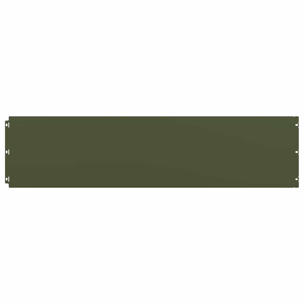 Bordure per Prato 10 pz Verde Oliva Acciaio Laminato a Freddo