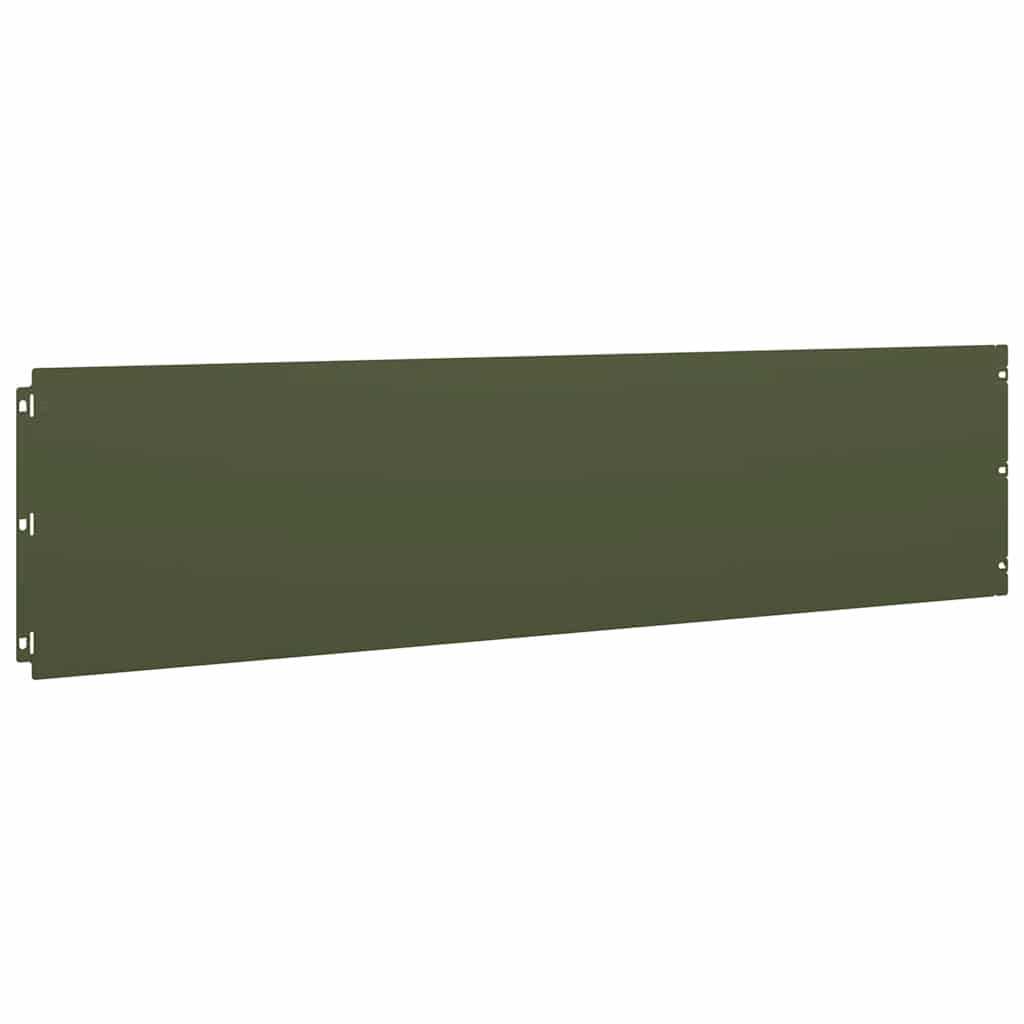 Bordure per Prato 10 pz Verde Oliva Acciaio Laminato a Freddo