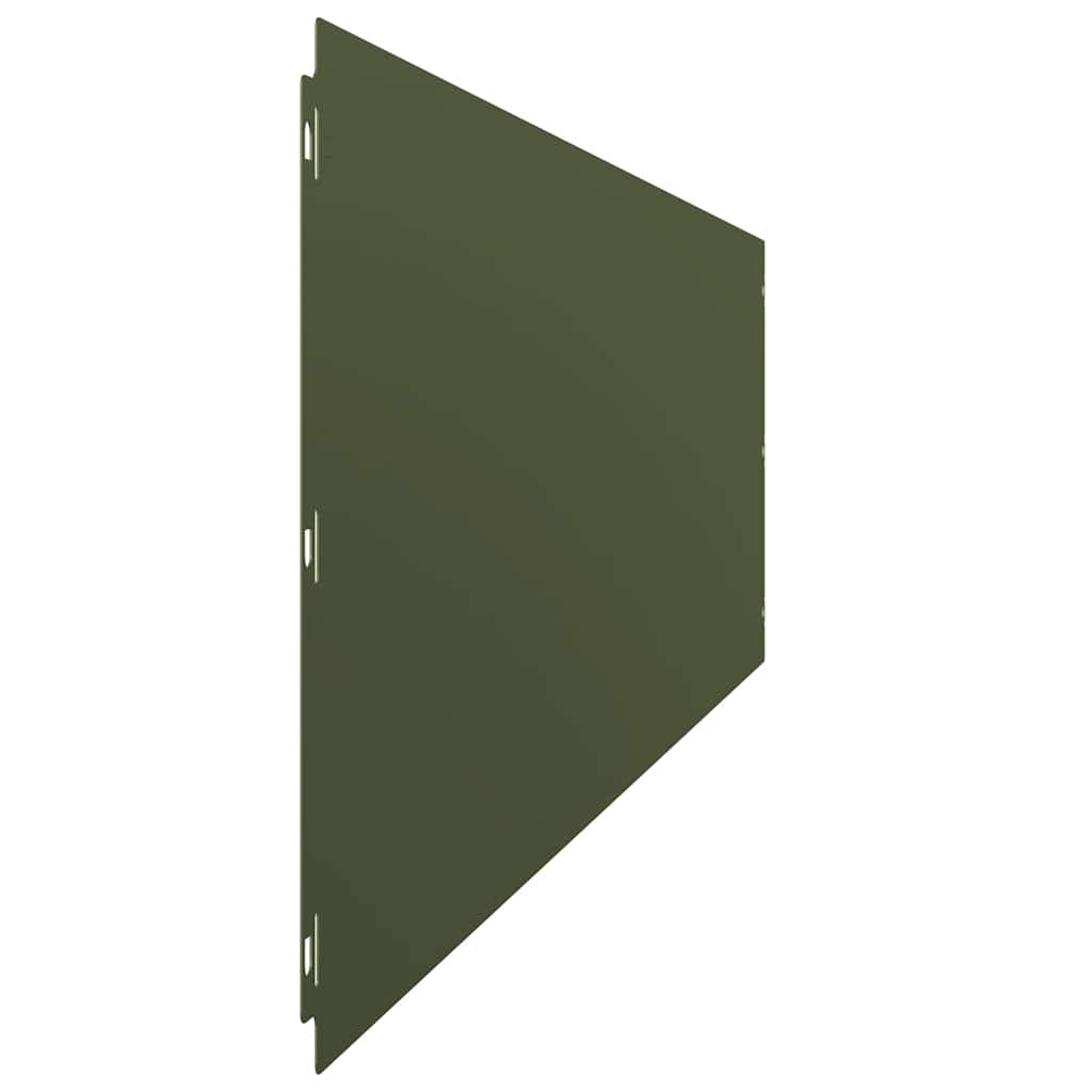 Bordure per Prato 10 pz Verde Oliva Acciaio Laminato a Freddo