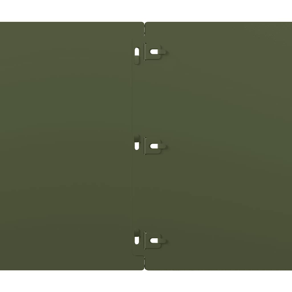 Bordure per Prato 10 pz Verde Oliva Acciaio Laminato a Freddo