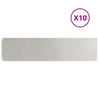 Bordure per Prato 10 pz 25x103 cm Acciaio Inossidabile