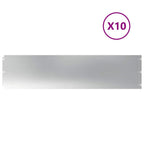 Bordure per Prato 10 pz 25x103 cm Acciaio Zincato