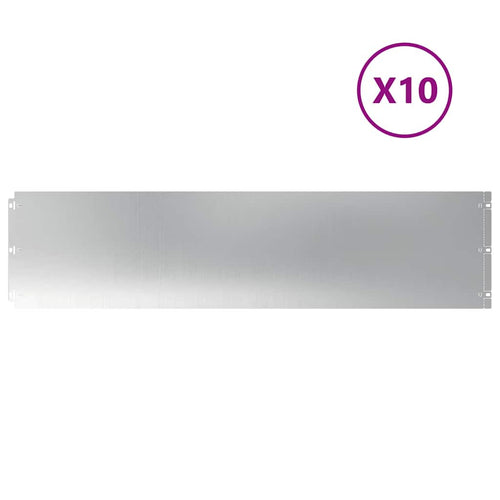 Bordure per Prato 10 pz 25x103 cm Acciaio Zincato