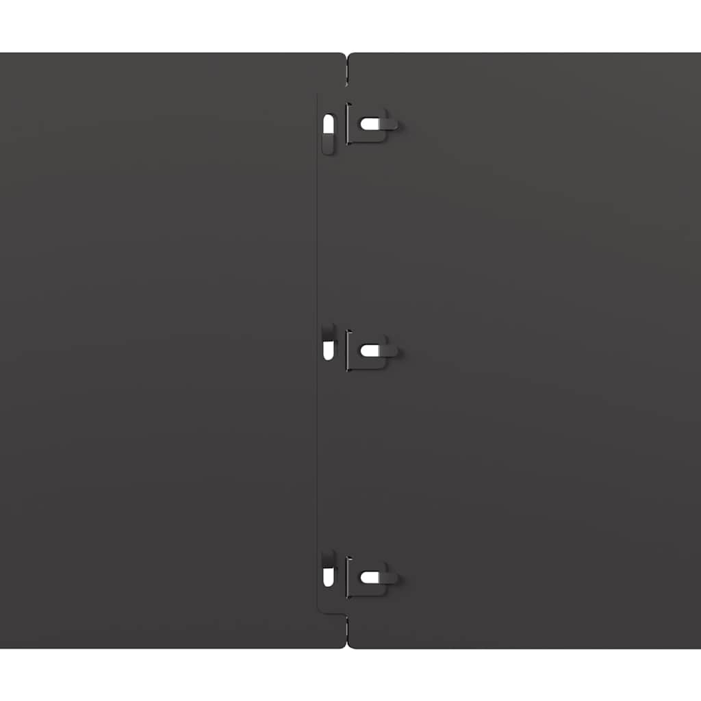 Bordure per Prato 20 pz Nere Acciaio Laminato a Freddo