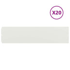 Bordure per Prato 20 pz Bianche Acciaio Laminato a Freddo 25x103 cm