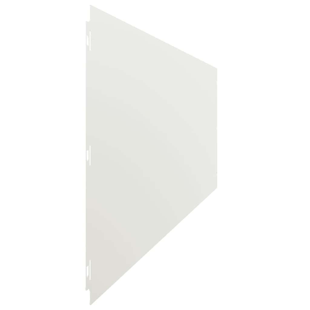 Bordure per Prato 20 pz Bianche Acciaio Laminato a Freddo 25x103 cm