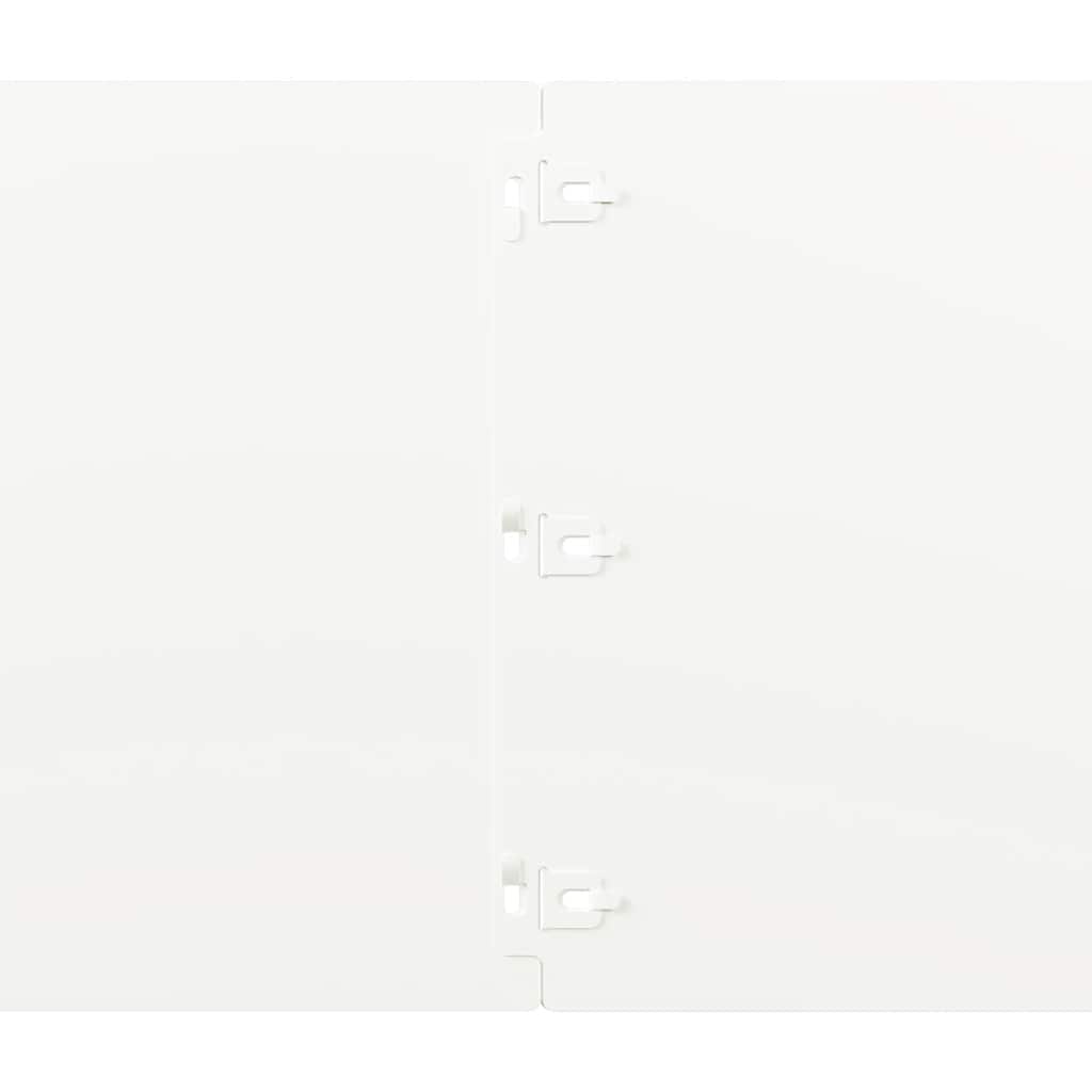 Bordure per Prato 20 pz Bianche Acciaio Laminato a Freddo 25x103 cm
