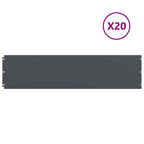 Bordure per Prato 20 pz Antracite Acciaio Laminato a Freddo
