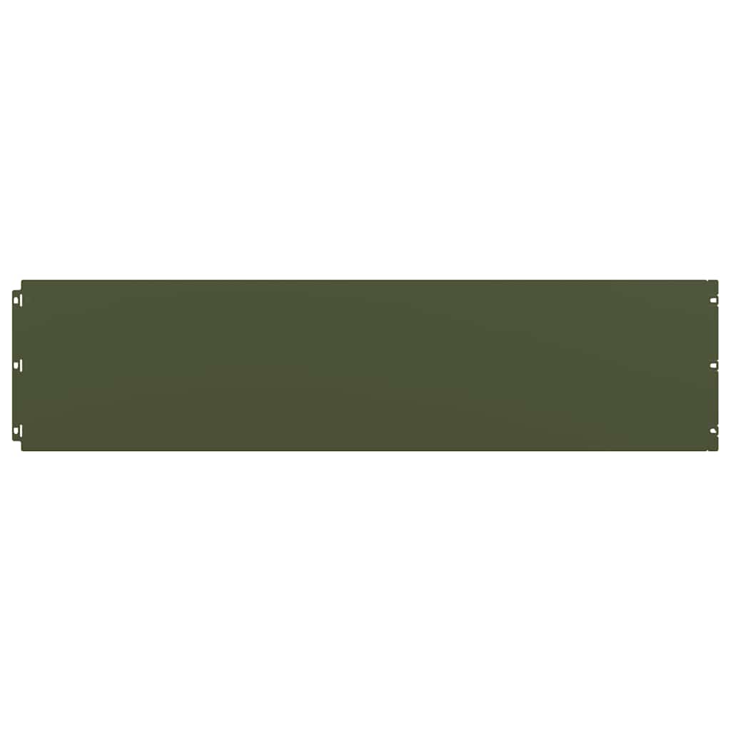 Bordure per Prato 20 pz Verde Oliva Acciaio Laminato a Freddo