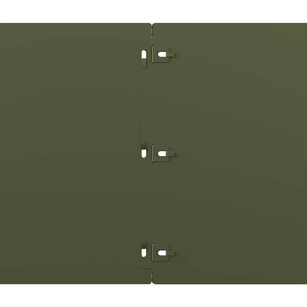 Bordure per Prato 20 pz Verde Oliva Acciaio Laminato a Freddo