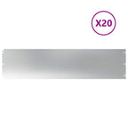 Bordure per Prato 20 pz Acciaio Zincato 25x103 cm