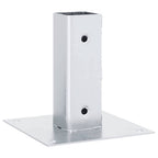 Basi per Pali Quadrate 4 pz Argento 46x46 mm in Acciaio Zincato