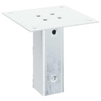 Basi per Pali Quadrate 4 pz Argento 46x46 mm in Acciaio Zincato