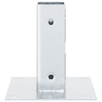 Basi per Pali Quadrate 4 pz Argento 46x46 mm in Acciaio Zincato
