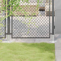 Basi per Pali Quadrate 4 pz Argento 46x46 mm in Acciaio Zincato