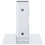 Basi per Pali Quadrate 12 pz Argento 46x46 mm Acciaio Zincato