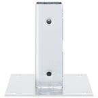 Basi per Pali Quadrate 4 pz Argento 51x51 mm in Acciaio Zincato