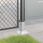 Basi per Pali Quadrate 12 pz Argento 51x51 mm Acciaio Zincato