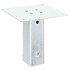 Basi per Pali Quadrate 12 pz Argento 51x51 mm Acciaio Zincato