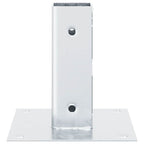 Basi per Pali Quadrate 12 pz Argento 51x51 mm Acciaio Zincato
