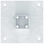 Basi per Pali Quadrate 12 pz Argento 51x51 mm Acciaio Zincato